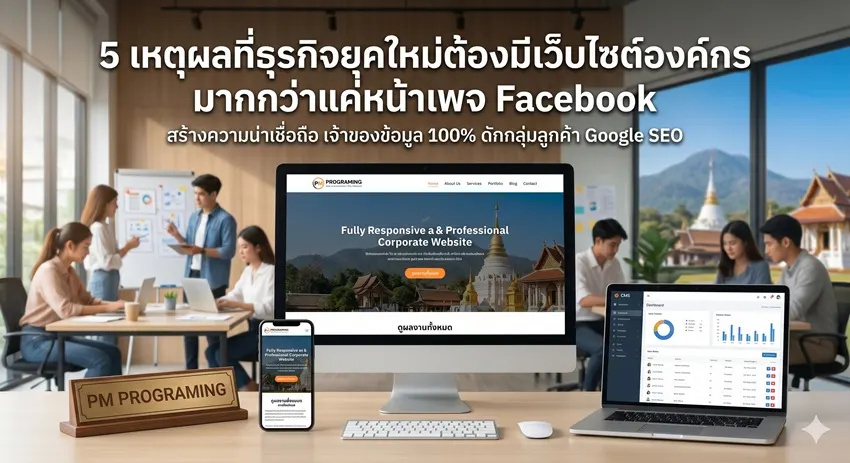 รับทำเว็บไซต์บริษัทและองค์กร ออกแบบมืออาชีพ สร้างความน่าเชื่อถือ